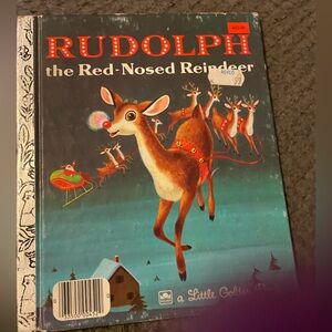 Vintage 1976 Rudolph The Red-Nosed Reindeer A Little Golden Book